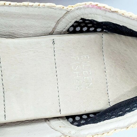 Eileen Fisher Etch Mirrored Perforated Honeycomb Espadrilles Flats $199 Sz 6 - Picture 5 of 5